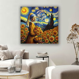 Wallity KNV9986 - 7070 Pintura decorativa en lienzo Multicolor 70 x 70 cm